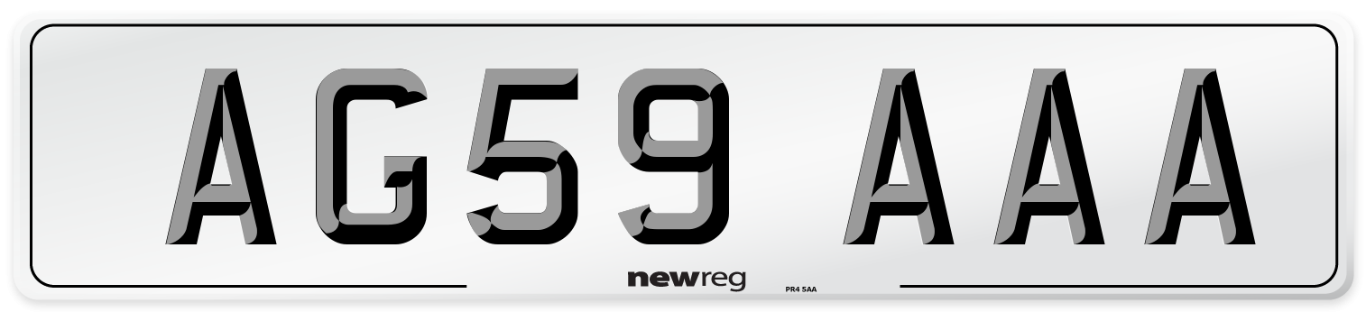 AG59 AAA Number Plate from New Reg